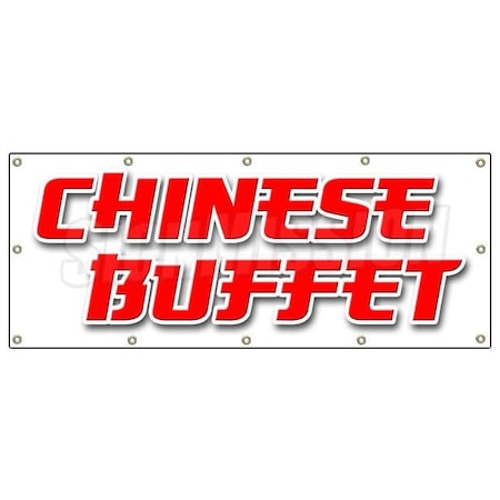 Signmission CHINESE BUFFET BANNER SIGN food take carry out oriental restaurant B-120 Chinese Buffet